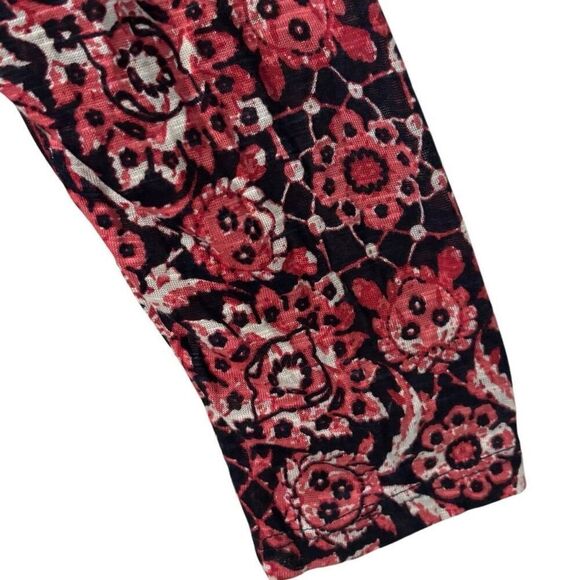 Lucky Brand L boho print wide boat neck soft rayon knit back vent top - Picture 6 of 11